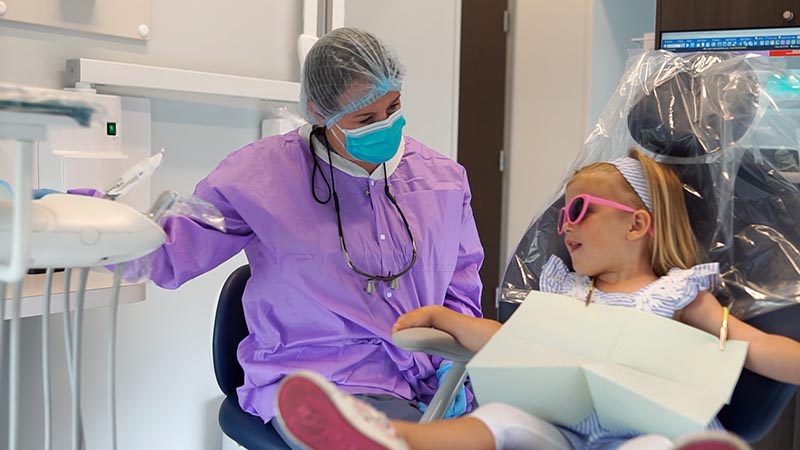 child having dental appointment